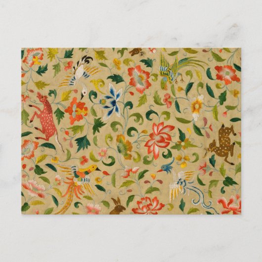 Dierlijke Antiek vogelpest Deer Rabbit Briefkaart (Voorkant)