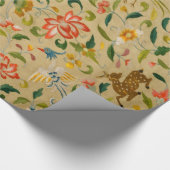 Dierlijke Antiek vogelpest Deer Rabbit Cadeaupapier (Hoek)