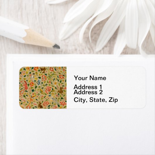 Dierlijke Antiek vogelpest Deer Rabbit Etiket (Insitu)