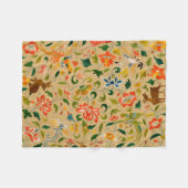 Dierlijke Antiek vogelpest Deer Rabbit Fleece Deken (Voorkant (Horizontaal))