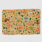 Dierlijke Antiek vogelpest Deer Rabbit Golfhanddoek (Horizontaal)