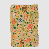 Dierlijke Antiek vogelpest Deer Rabbit Golfhanddoek (Voorkant)