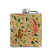 Dierlijke Antiek vogelpest Deer Rabbit Heupfles (Achterkant)