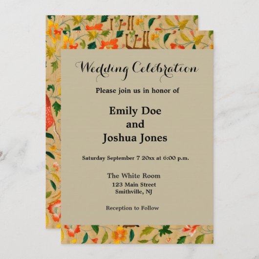 Dierlijke Antiek vogelpest Deer Rabbit Kaart (Voorkant / Achterkant)