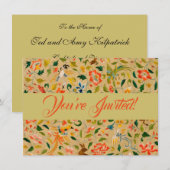 Dierlijke Antiek vogelpest Deer Rabbit Kaart (Voorkant / Achterkant)