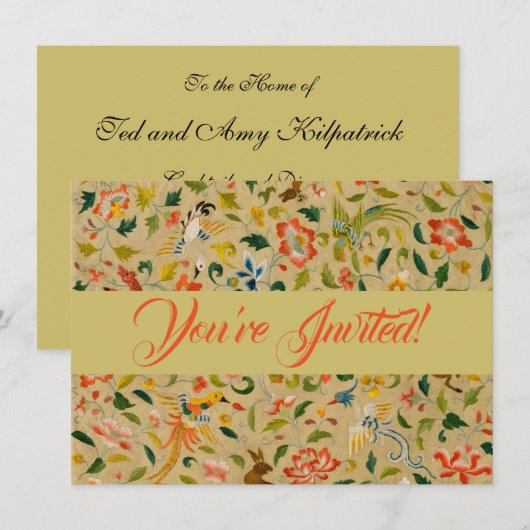 Dierlijke Antiek vogelpest Deer Rabbit Kaart (Voorkant / Achterkant)