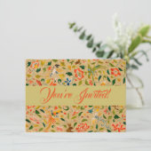 Dierlijke Antiek vogelpest Deer Rabbit Kaart (Staand voorkant)