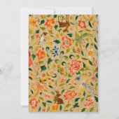 Dierlijke Antiek vogelpest Deer Rabbit Kaart (Achterkant)