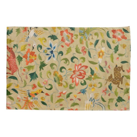 Dierlijke Antiek vogelpest Deer Rabbit Kussensloop (Achterkant)