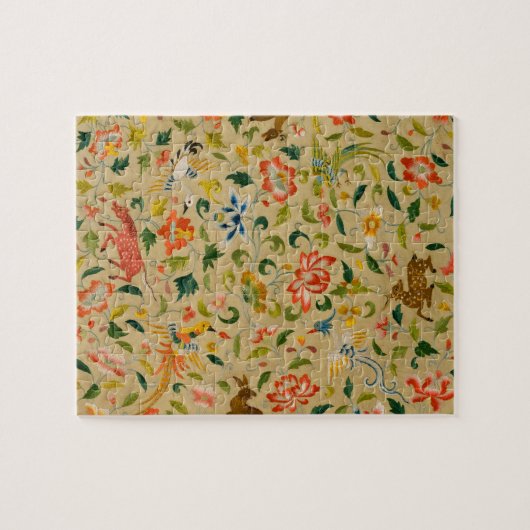 Dierlijke Antiek vogelpest Deer Rabbit Legpuzzel (Horizontaal)