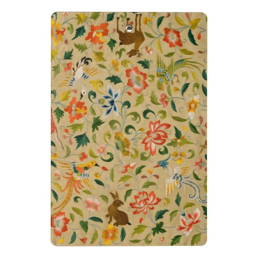 Dierlijke Antiek vogelpest Deer Rabbit Mini Klembord (Achterkant)