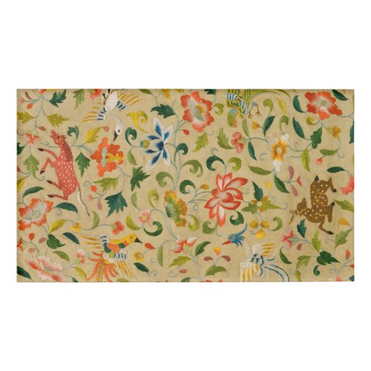 Dierlijke Antiek vogelpest Deer Rabbit Naambadge (Voorkant)