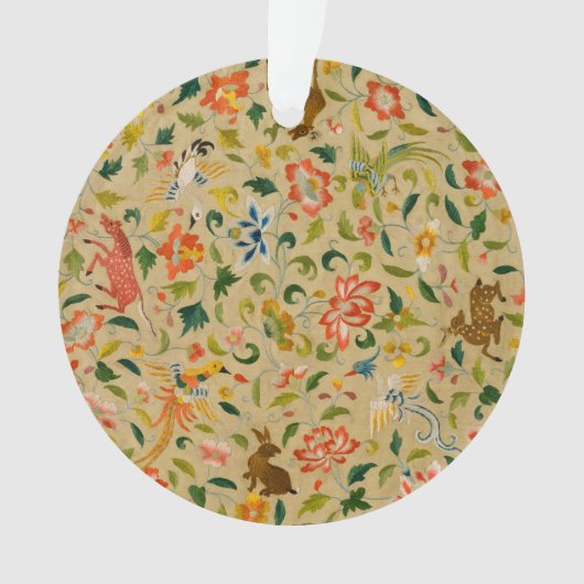 Dierlijke Antiek vogelpest Deer Rabbit Ornament (voorkant)