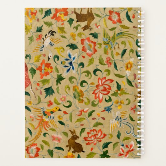 Dierlijke Antiek vogelpest Deer Rabbit Planner (Achterkant)