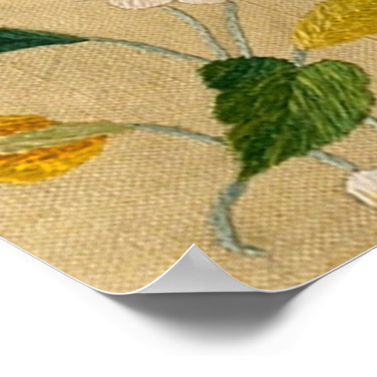 Dierlijke Antiek vogelpest Deer Rabbit Poster (Hoek)