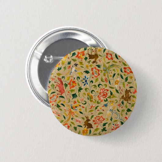 Dierlijke Antiek vogelpest Deer Rabbit Ronde Button 5,7 Cm (Voorkant /achterkant)