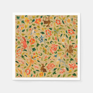 Dierlijke Antiek vogelpest Deer Rabbit Servet