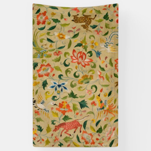 Dierlijke Antiek vogelpest Deer Rabbit Spandoek (Verticaal)