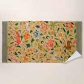 Dierlijke Antiek vogelpest Deer Rabbit Strandlaken (Voorkant)