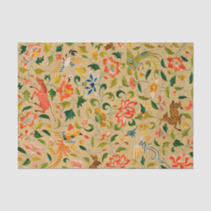 Dierlijke Antiek vogelpest Deer Rabbit Tissuepapier