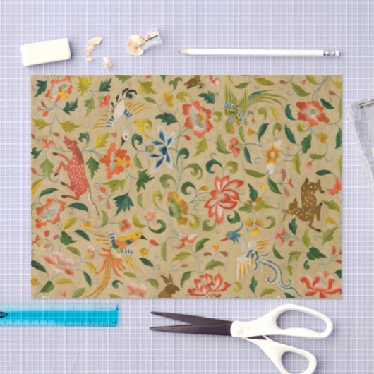 Dierlijke Antiek vogelpest Deer Rabbit Tissuepapier (Craft)