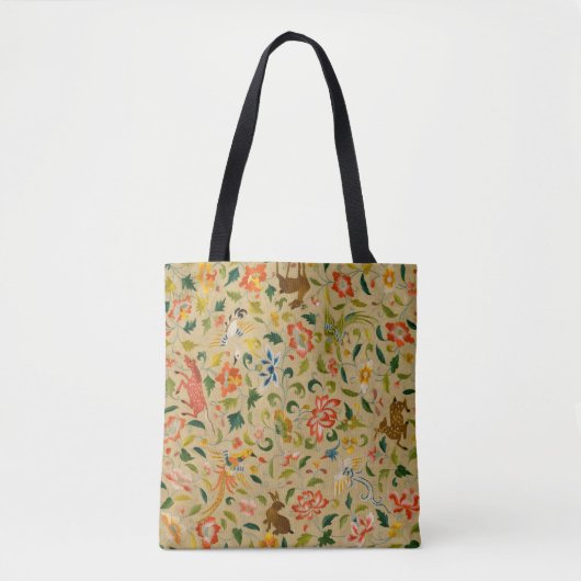 Dierlijke Antiek vogelpest Deer Rabbit Tote Bag (Voorkant)