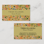 Dierlijke Antiek vogelpest Deer Rabbit Visitekaartje (Voorkant / Achterkant)