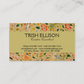 Dierlijke Antiek vogelpest Deer Rabbit Visitekaartje (Achterkant)