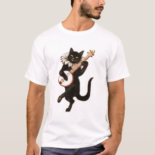 Dierlijke antropomorfe kattenkattenleuf t-shirt