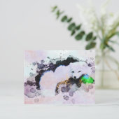 *~* Dierlijke AP18 Sneeuwvos Witte poolpolaire vos Briefkaart (Staand voorkant)