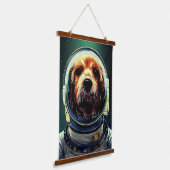 Dierlijke Astronaut Space loop, universum, ruimte, Hangend Wandkleed (Gebogen)