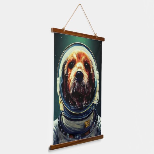 Dierlijke Astronaut Space loop, universum, ruimte, Hangend Wandkleed (Gebogen)