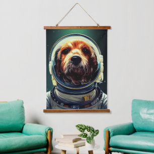 Dierlijke Astronaut Space loop, universum, ruimte, Hangend Wandkleed