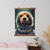 Dierlijke Astronaut Space loop, universum, ruimte, Hangend Wandkleed (Slaapkamer)