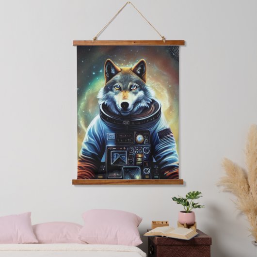 Dierlijke Astronaut Space loop, universum, ruimte, Hangend Wandkleed (Slaapkamer)