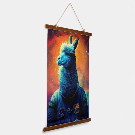 Dierlijke Astronaut Space walk, Universe, space, l Hangend Wandkleed (Gebogen)