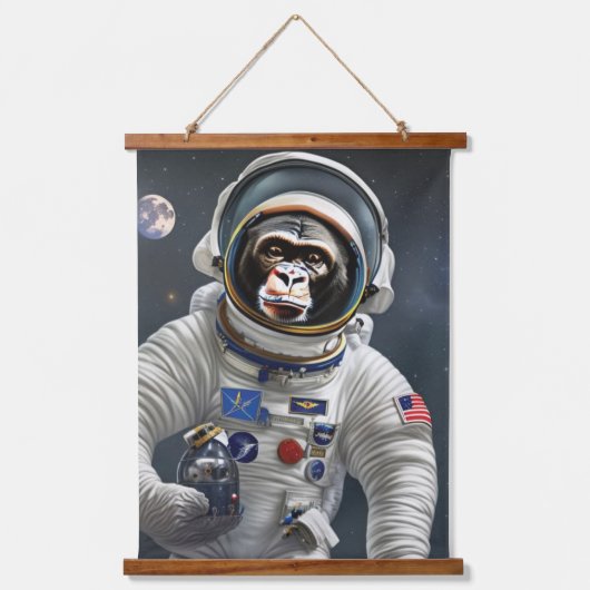 Dierlijke astronauten, afhangend tapijt hangend wandkleed (Voorkant)