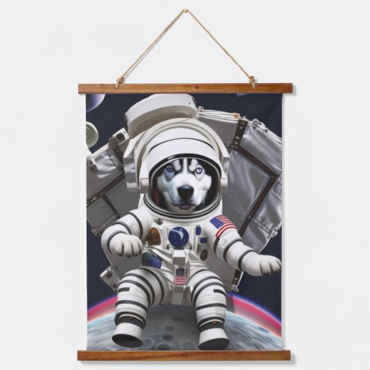 Dierlijke astronauten, afhangend tapijt hangend wandkleed (Voorkant 2)