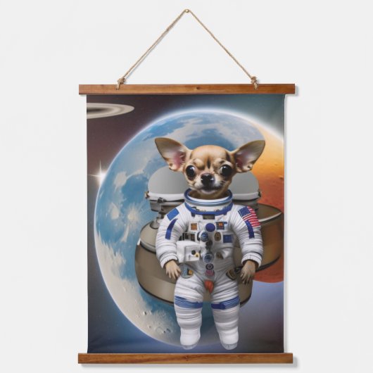 Dierlijke astronauten, afhangend tapijt hangend wandkleed (Voorkant 3)