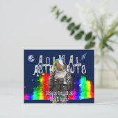 Dierlijke astronauten briefkaart (Staand voorkant)