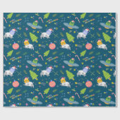 Dierlijke astronauten cadeaupapier (Vlak)