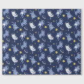 Dierlijke astronauten Verpakkingspapier Cadeaupapier (Vlak)