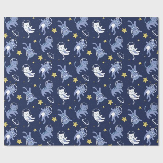 Dierlijke astronauten Verpakkingspapier Cadeaupapier (Vlak)