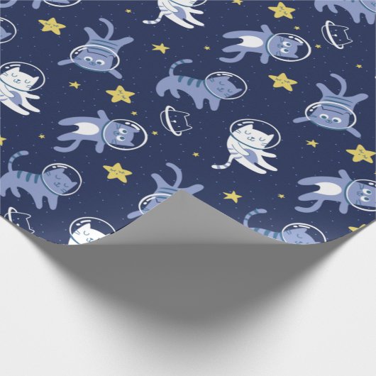 Dierlijke astronauten Verpakkingspapier Cadeaupapier (Hoek)