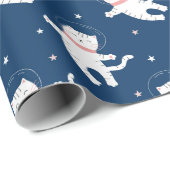 Dierlijke astronauten Verpakkingspapier Cadeaupapier (Rol Hoek)