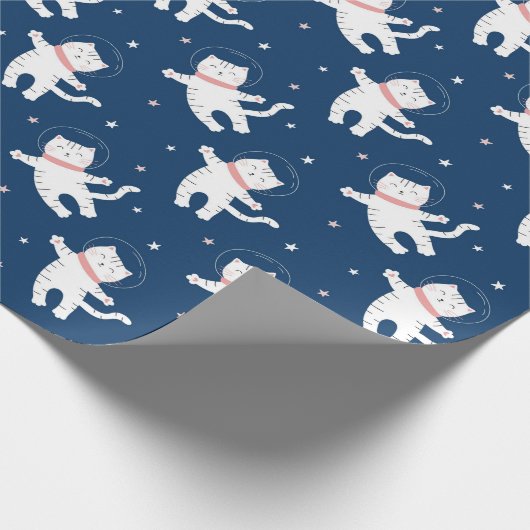 Dierlijke astronauten Verpakkingspapier Cadeaupapier (Hoek)