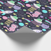 Dierlijke astronauten Verpakkingspapier Cadeaupapier (Hoek)