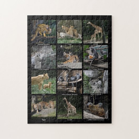 Dierlijke Baby Collage Puzzle Legpuzzel (Verticaal)