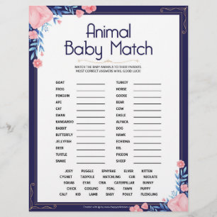Dierlijke Baby [Floral Lijst] Briefhoofd