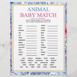 Dierlijke Baby [Florale Waterverven] Briefhoofd